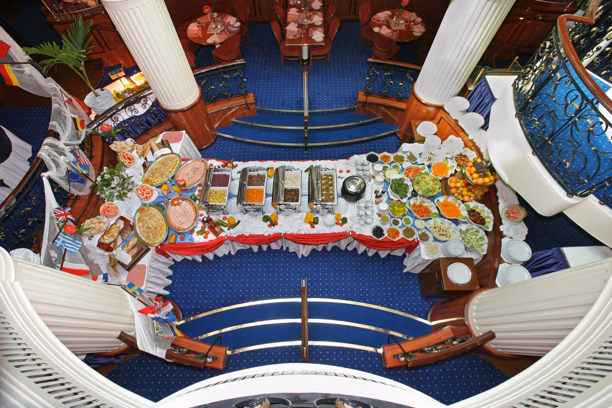 La cena sul Royal Clipper