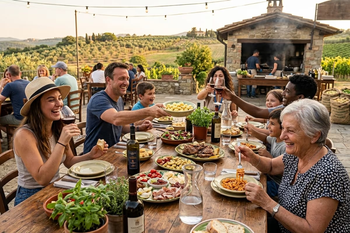 Turisti italiani e stranieri si immergono nel cibo e nella cultura produttiva durante le vacanze estive
