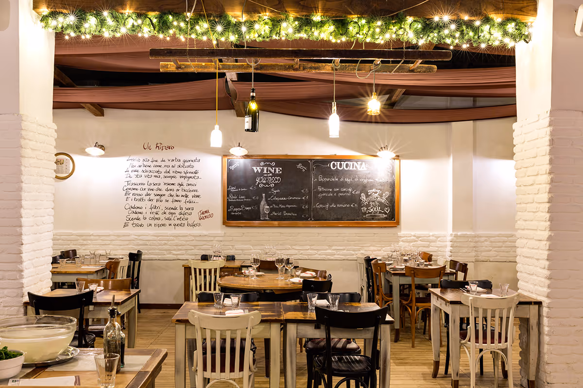 La sala dell'Osteria Fratelli Mori