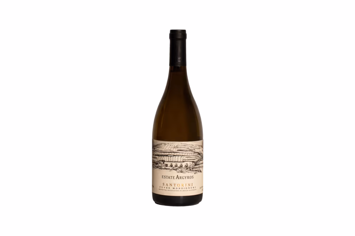 Una bottiglia di Assyrtiko