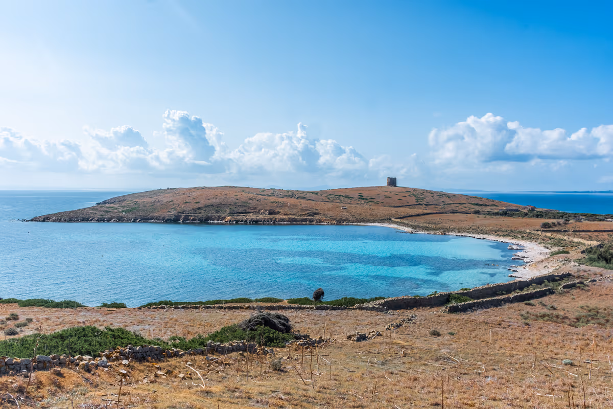 Una delle spiagge sull'isola dell'Asinara