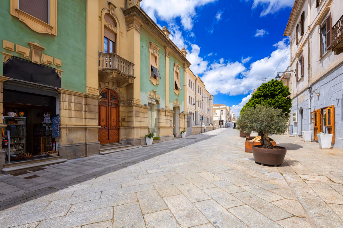 Una delle vie di Olbia