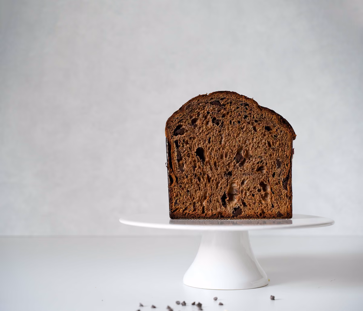 Panettone al cioccolato realizzato con la farina Regina di Molino Merano