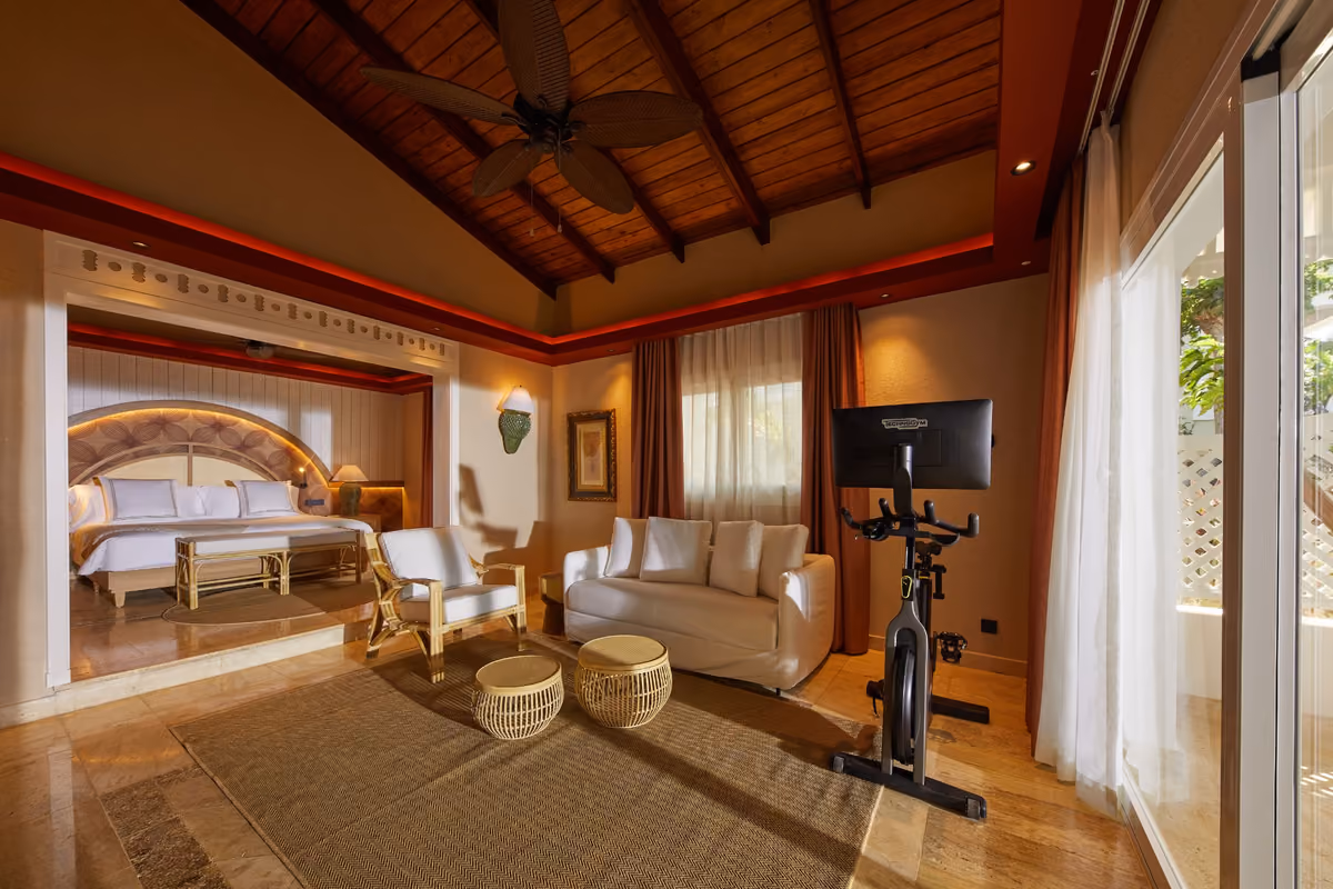 L'interno di una suite di Cayo Levantado