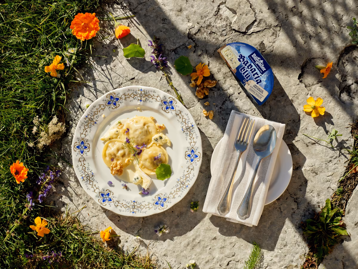Il Bavaria Blu è perfetto anche come complemento per la pasta