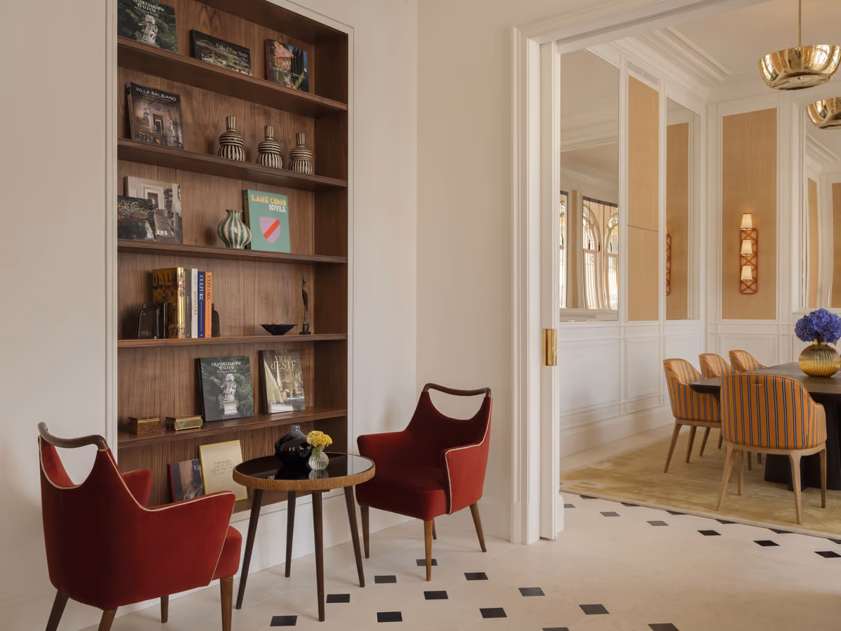 Gli eleganti spazi comuni del Miralago Luxury Apartments