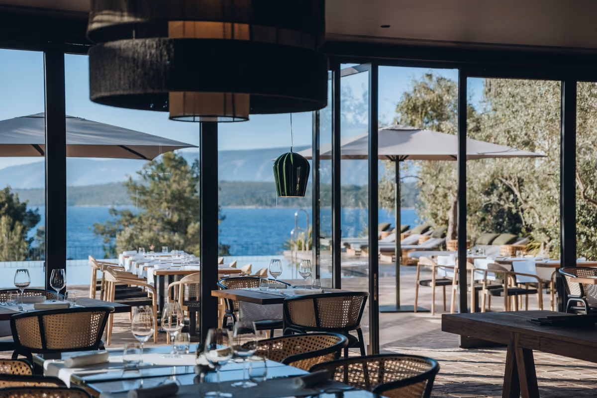 Il ristorante Terra all'Interno del Maslina Resort