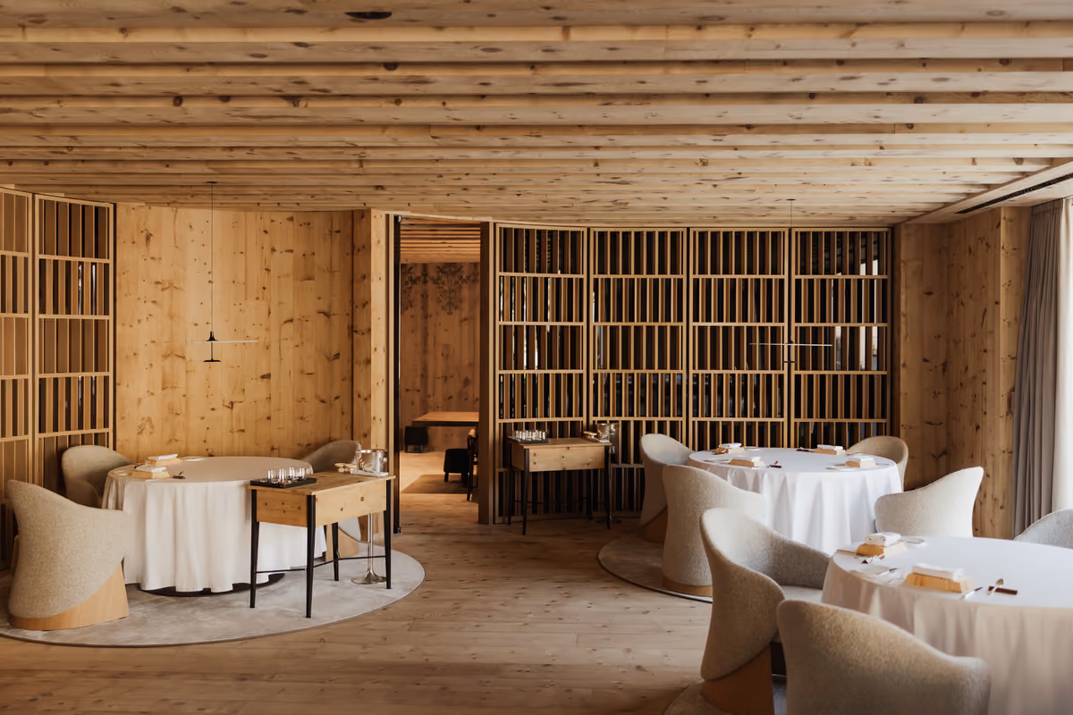 La sala del ristorante Anna Stuben ad Ortisei