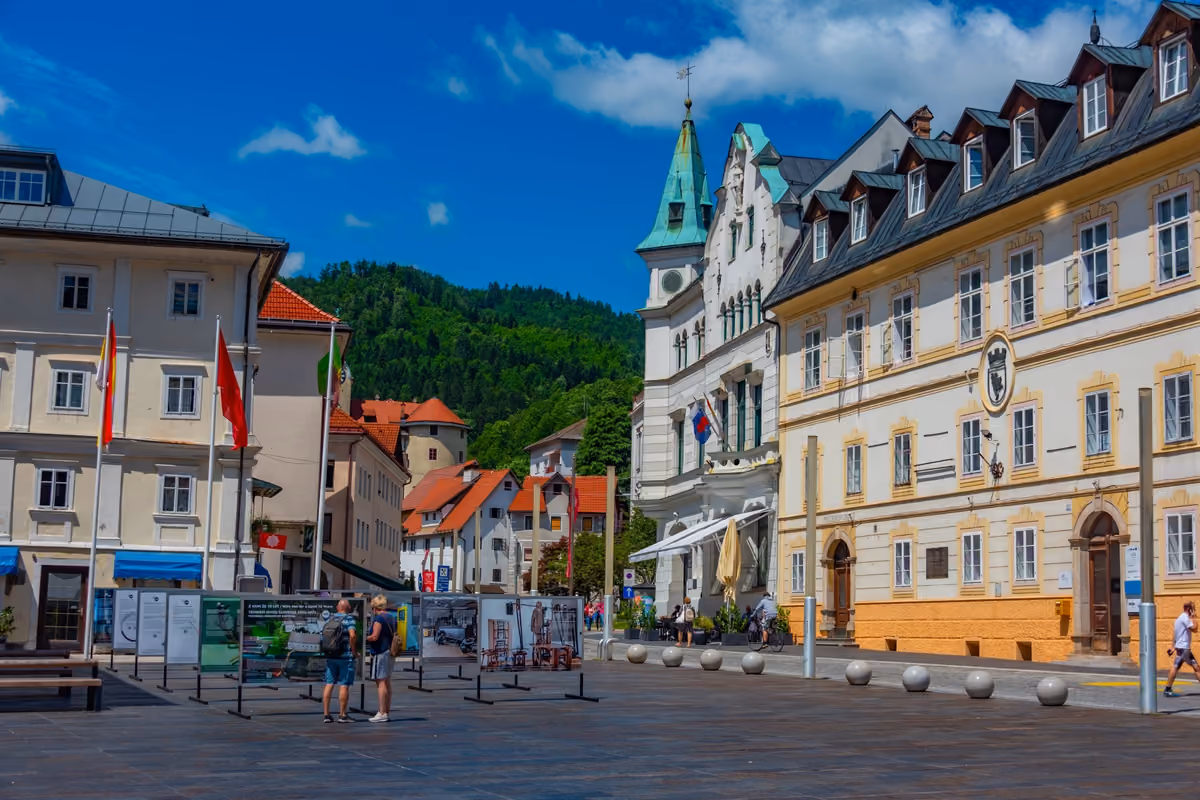 Il centro storico di Idrija