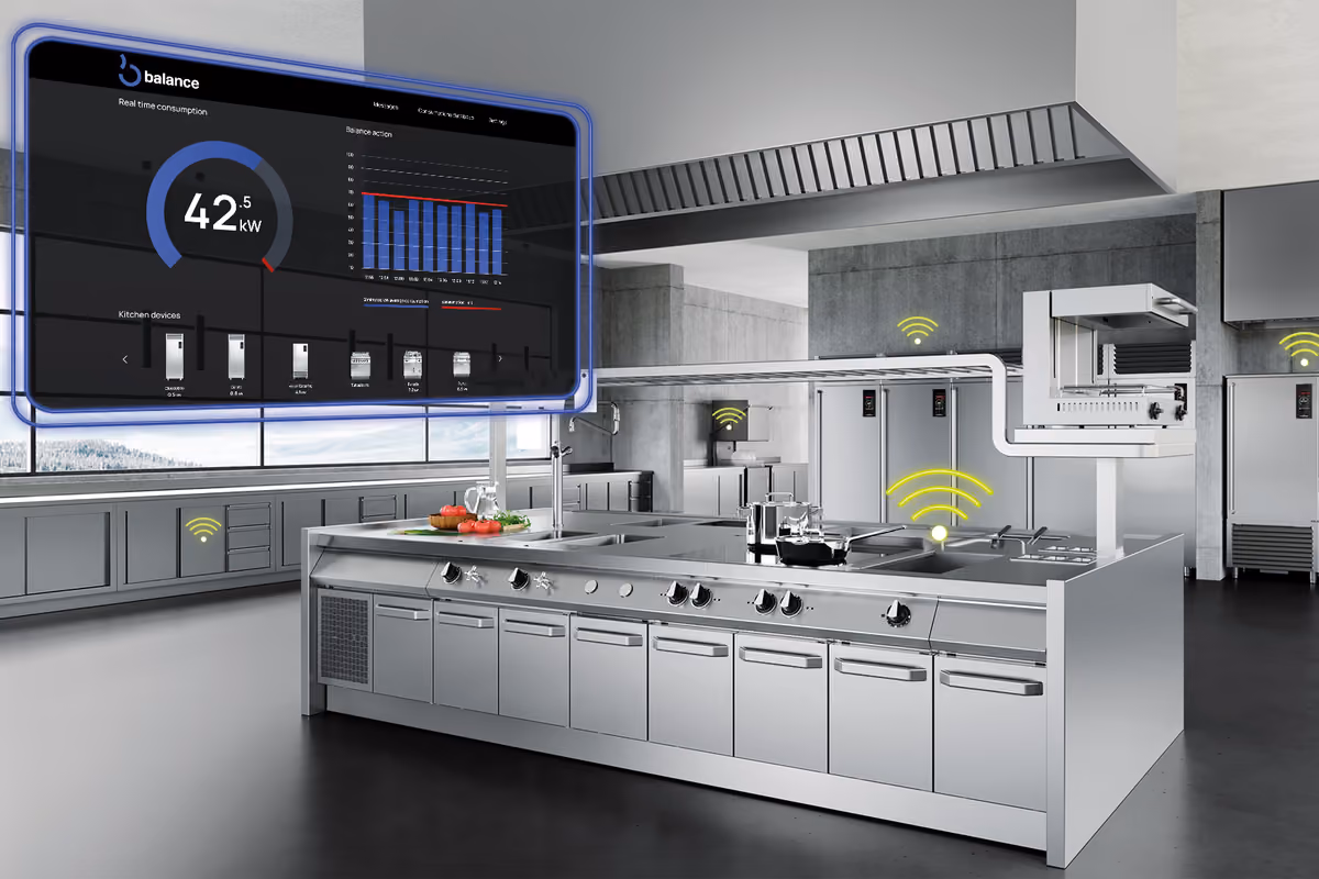 Una cucina interconnessa col sistema Balance di Krupps