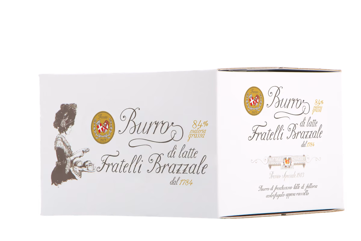 Il packaging del Burro di Latte di Brazzale per professionisti