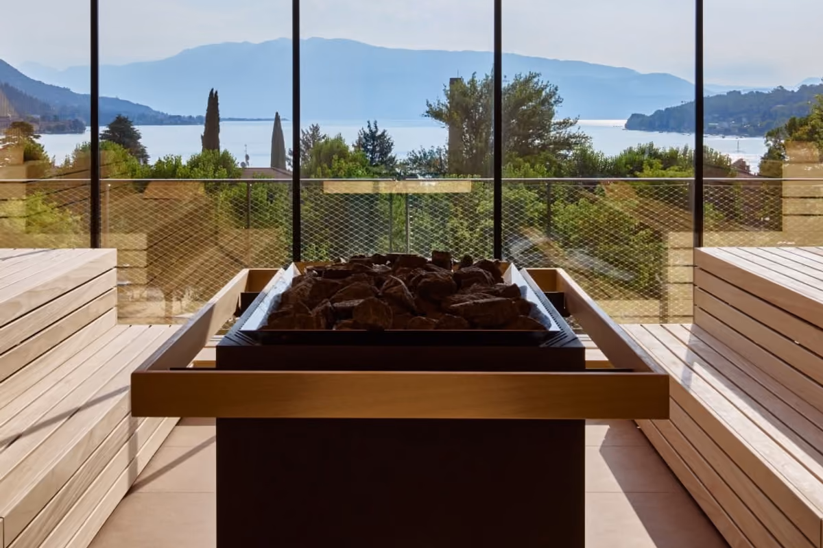 La sauna del Falkensteiner Lake Garda Resort