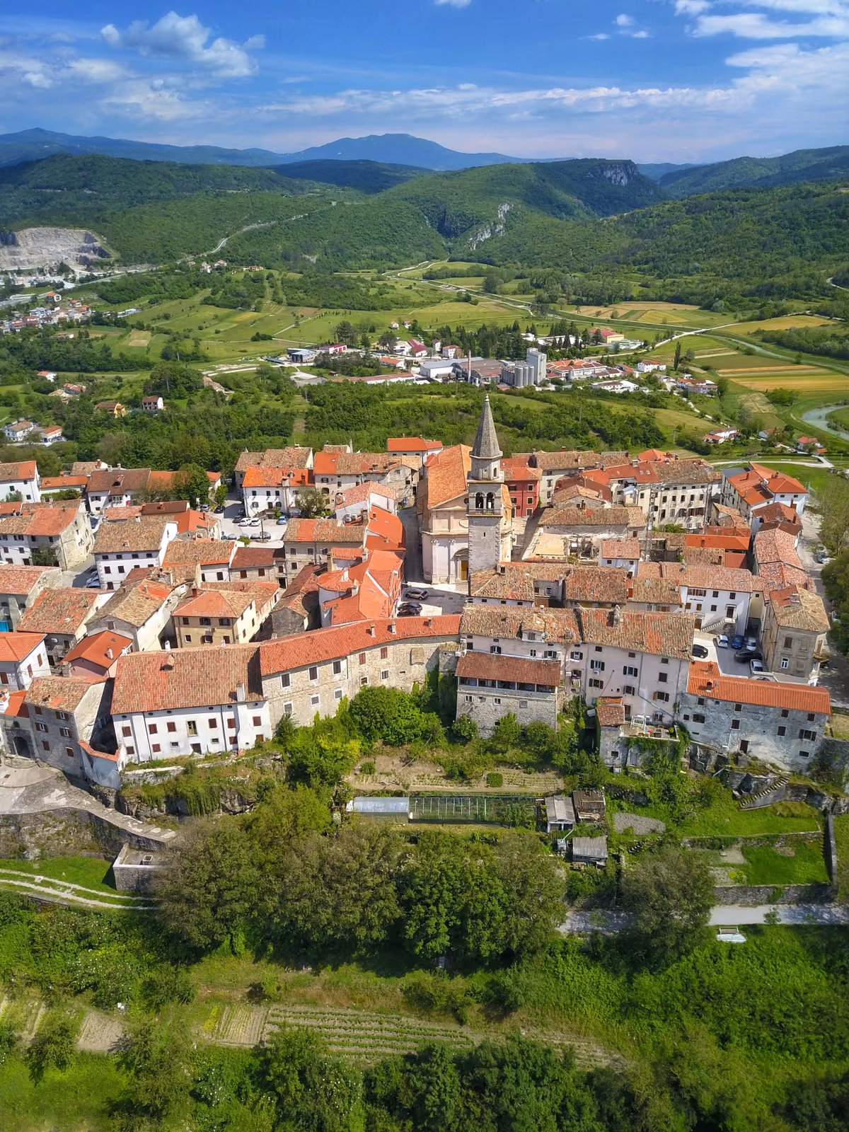 Panorama di Buzet (Pinguente), uno dei centri principali nel triangolo del tartufo istriano
