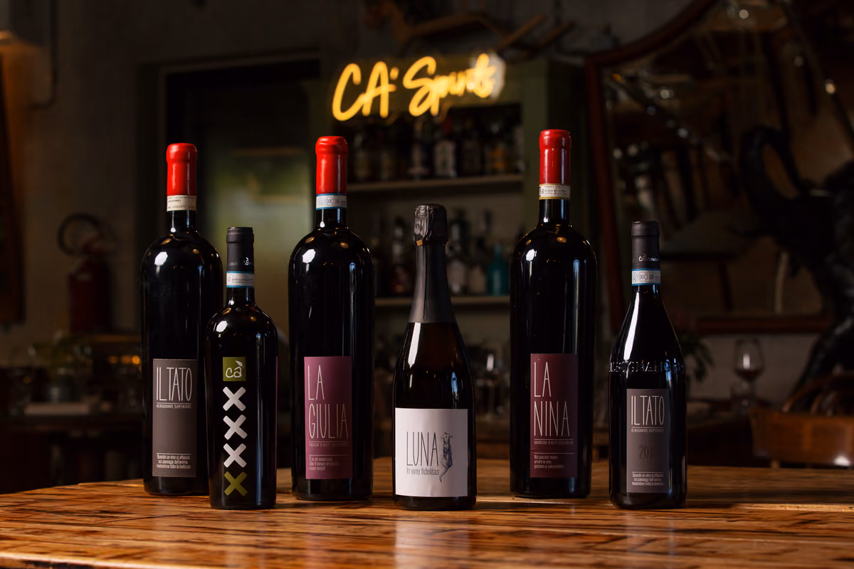 Una selezione di vini di Ca' Mariuccia, con l'Albignano protagonista