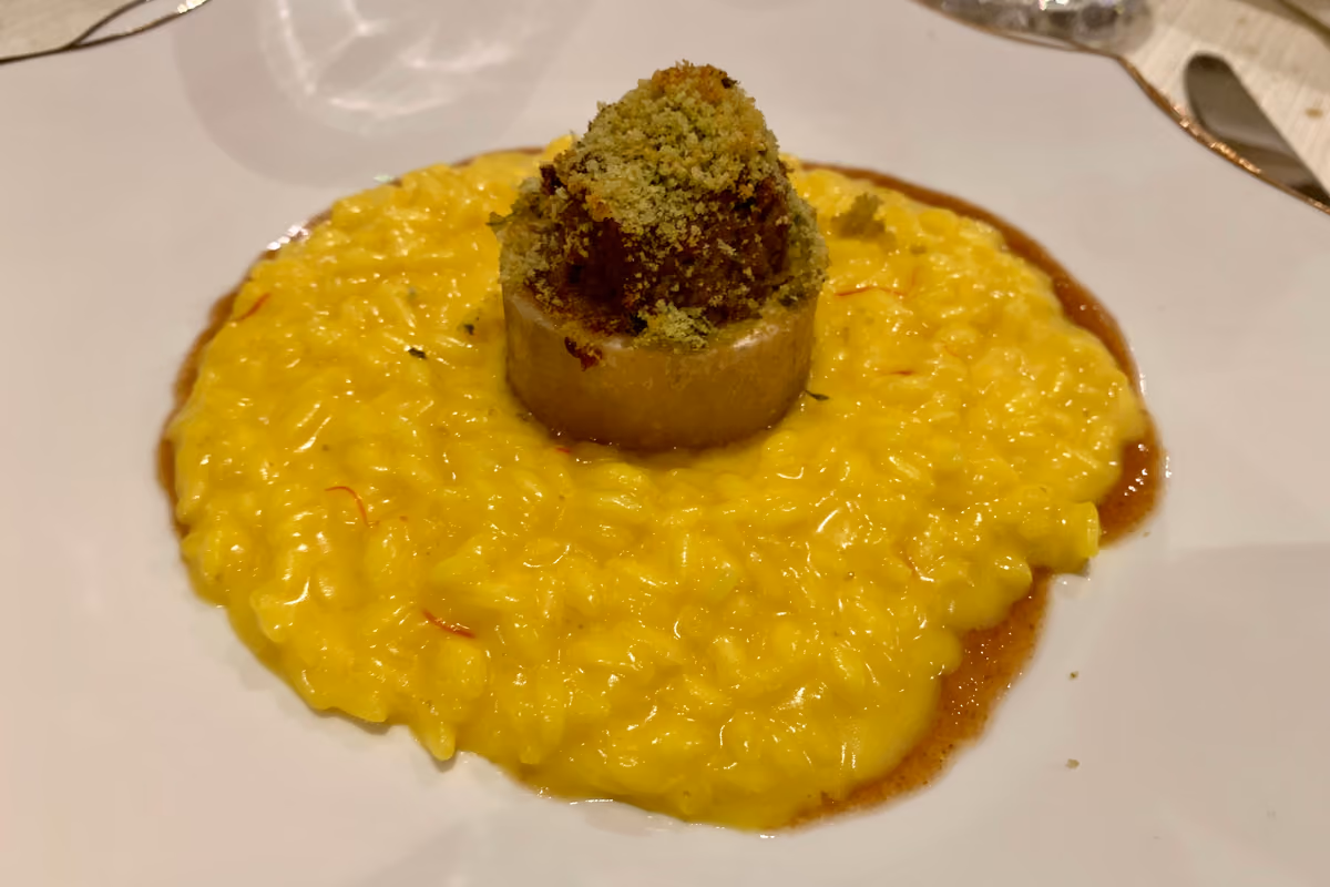 Risotto alla milanese con bocconcini di ossobuco