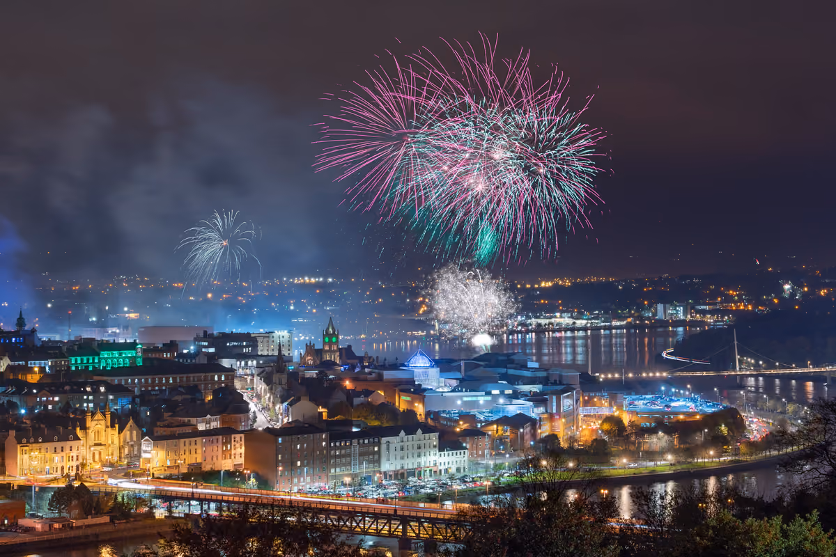 Spettacolo pirotecnicoa Derry Halloween