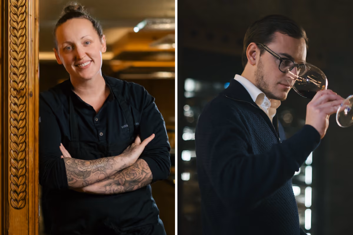 Verena Stattmann, chef de cuisine e Maximilian Steiner, head sommelier del Gourmet Wine Hotel Austria