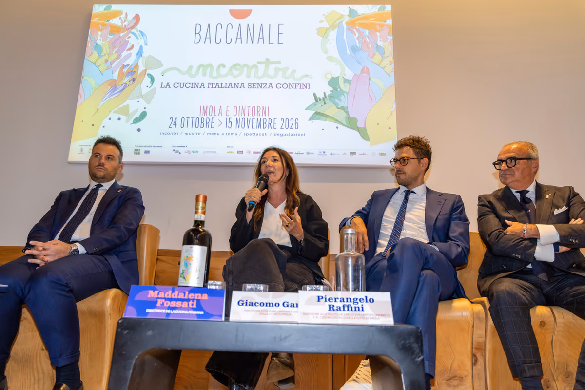Un momento della conferenza stampa di presentazione di Baccanale