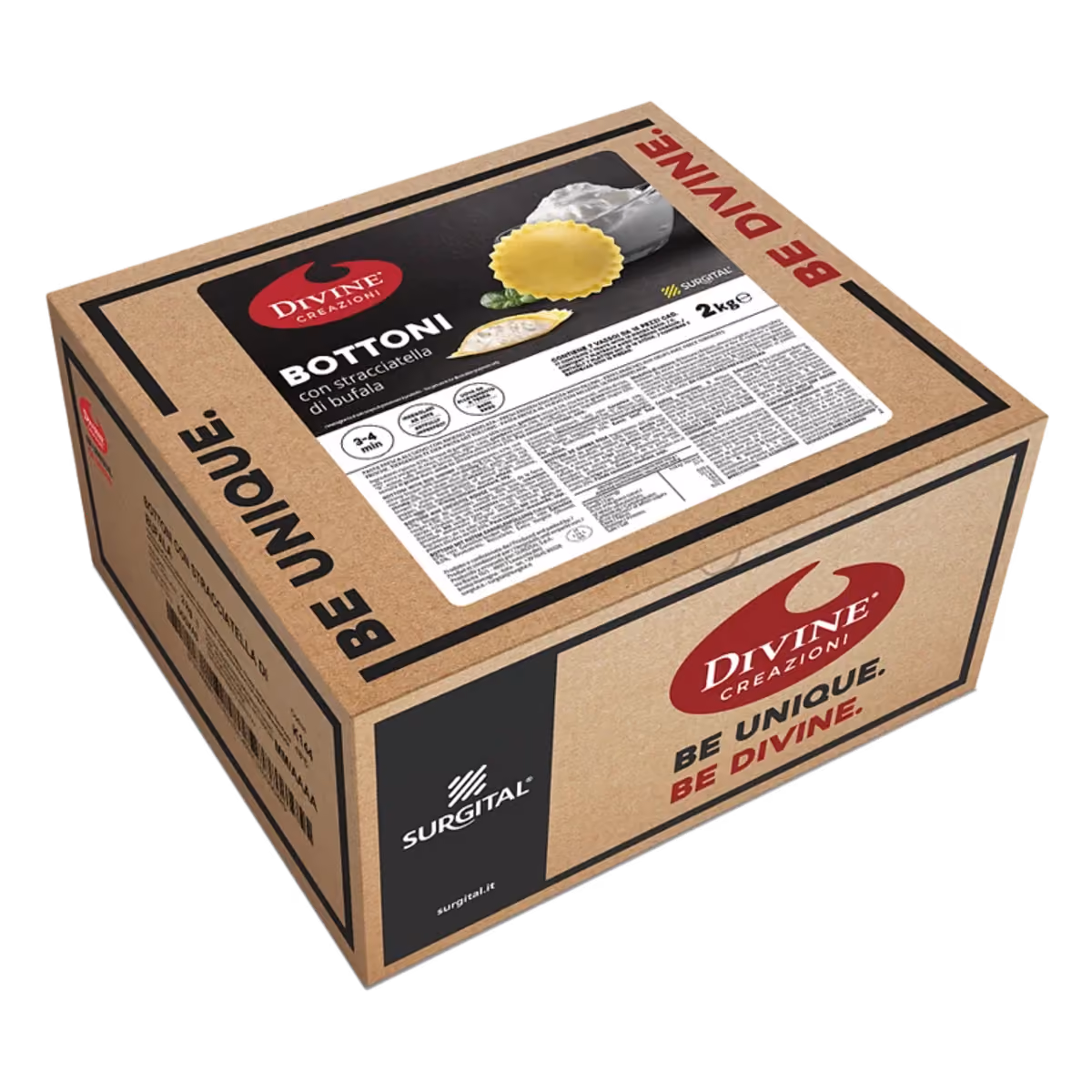 Il packaging per ristorazione dei nuovi Bottoni alla Stracciatella Surgital