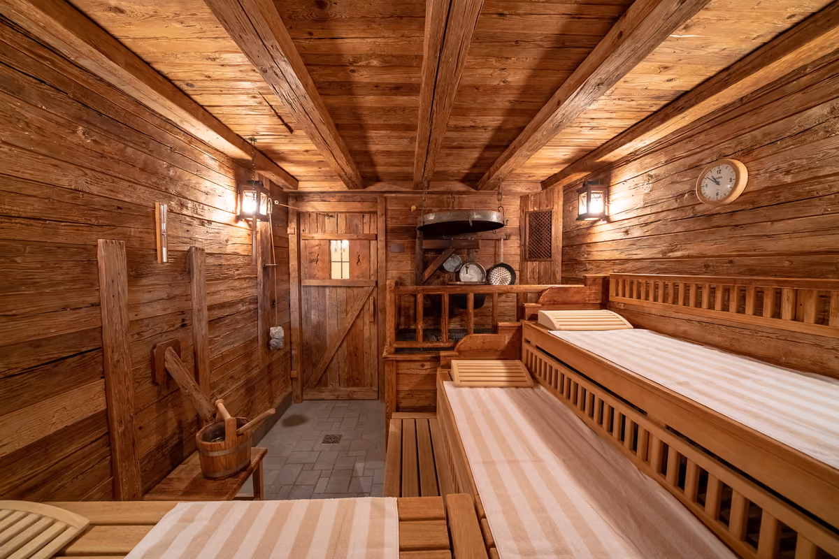 La sauna nella Wellness Residenz del Dolomiten Residenz Sporthotel Sillian