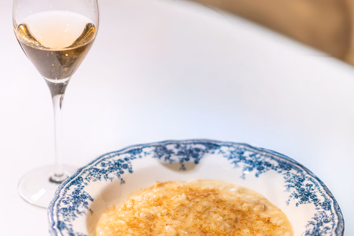 Lo Champagne in abbinamento con il risotto con i funghi
