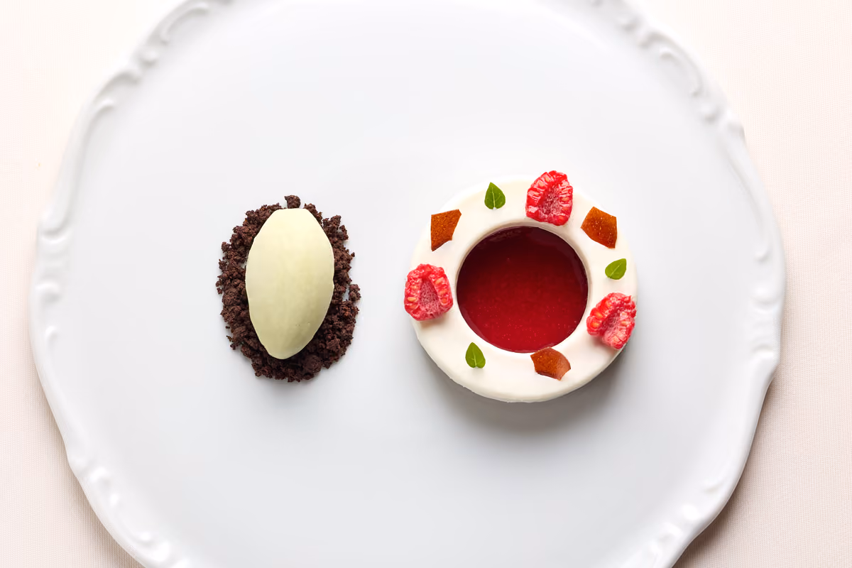 Yogurt, lampone e basilico