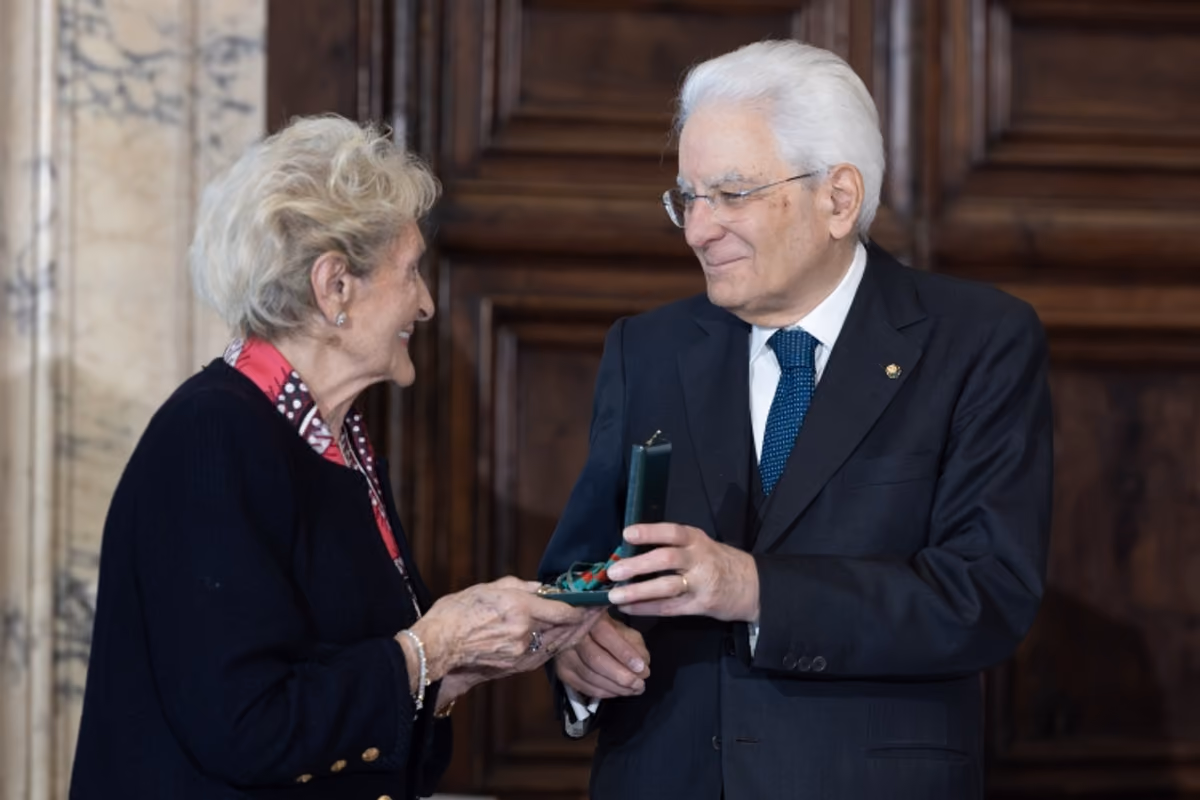 Gioconda Gritti, per tutti Bruna Cerea con il presidente della Repubblica Sergio Mattarella