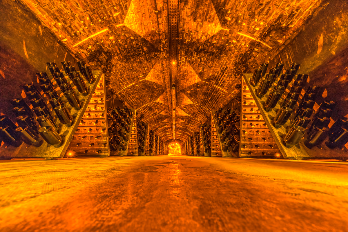 Un caratteristico caveau per lo champagne