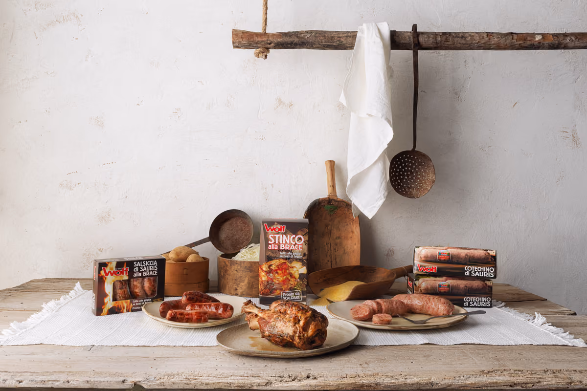 Cotechino cotto e salsiccia alla brace di Wolf Sauris