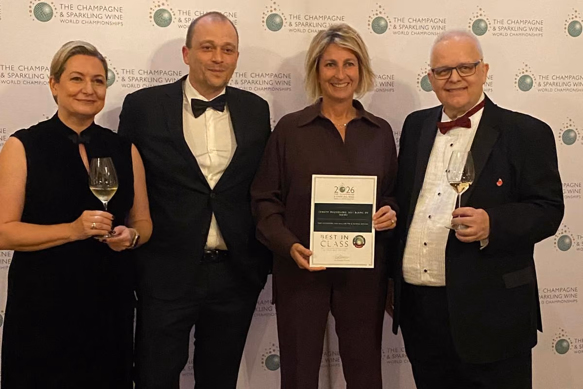 Il Classese Blanc de Noirs 2021 di Tenuta Mazzolino è stato premiato come miglior Blanc de Noirs al mondo ai Champagne & Sparkling Wine World Championships 2026