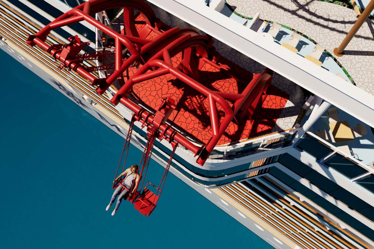 Cliffhanger, l'altalena sospesa sul mare di MSC Crociere... da brividi Cliffhanger, l'altalena sospesa sul mare di MSC Crociere... da brividi