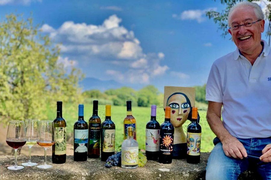 Pucci Giuffrida, titolare della cantina Al-Cantàra Al-Cantàra una combinazione tra vino arte e poesia