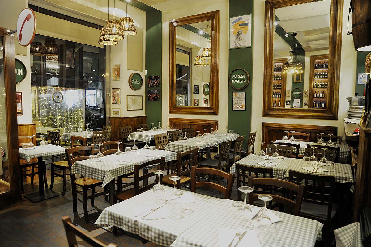 La sala del ristorante Da Davidino