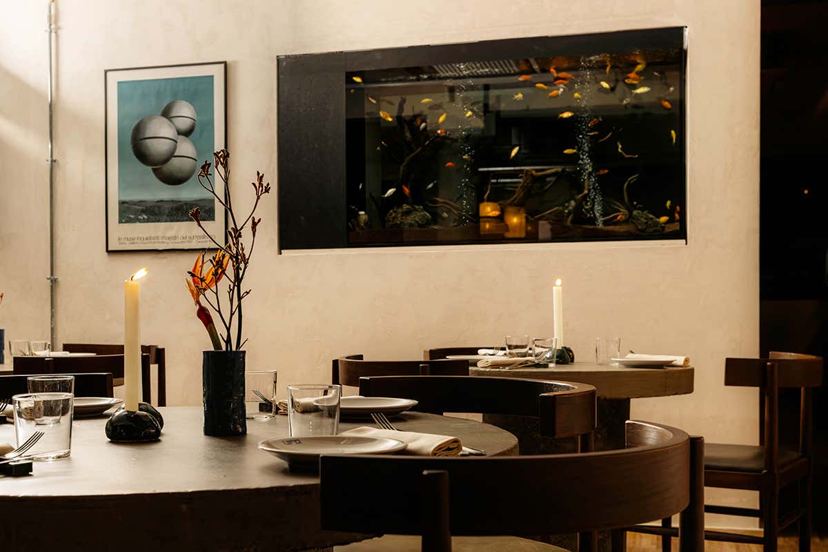 Dettaglio della mise en place del bistro di UFO