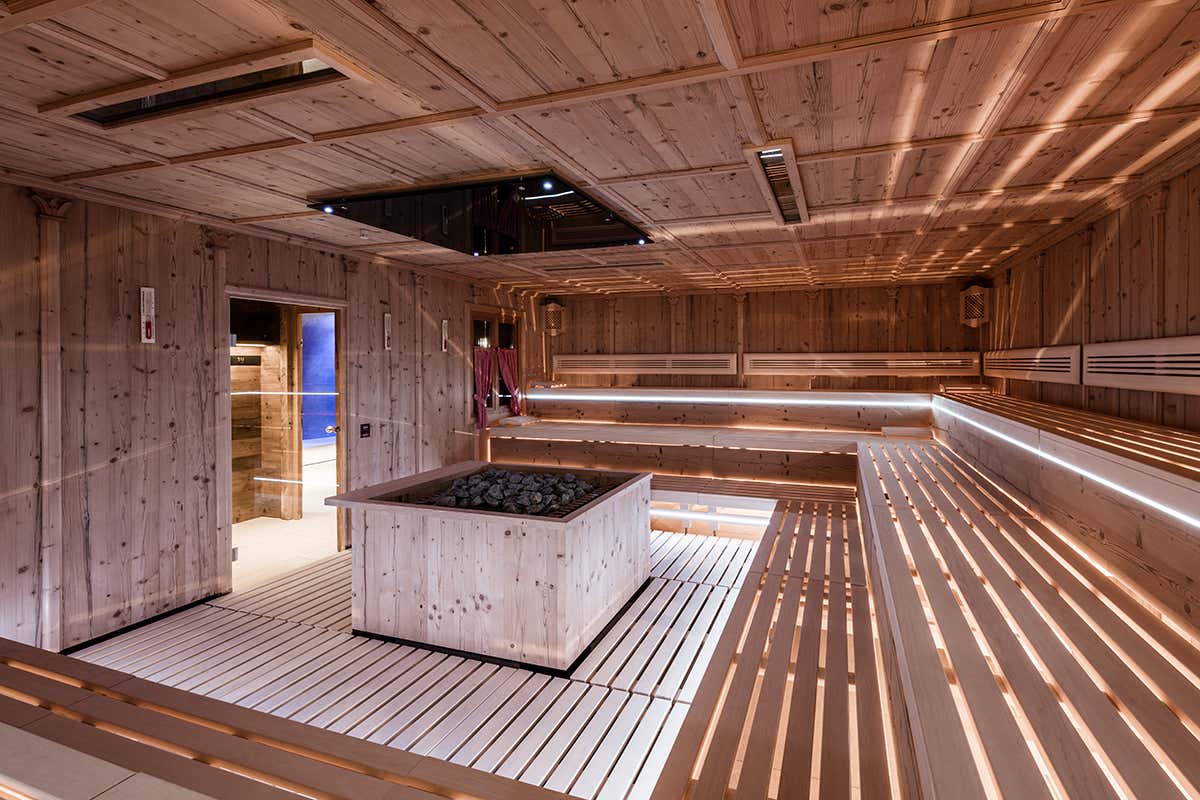 La sauna del Mirabell Dolomites Hotel Luxury Ayurveda & Spa