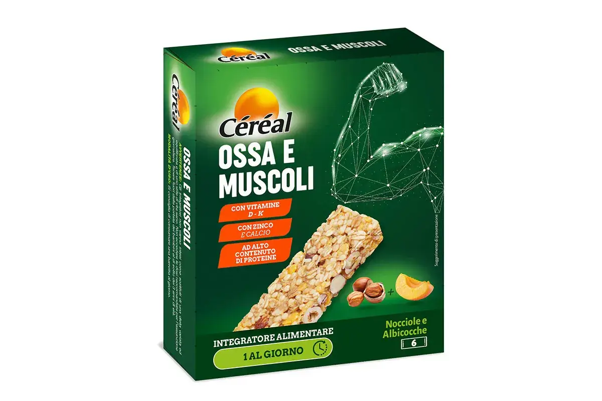 C&eacute;r&eacute;al Ossa e Muscoli Buoni, pratici, salutari Integratori in barretta C&eacute;r&eacute;al