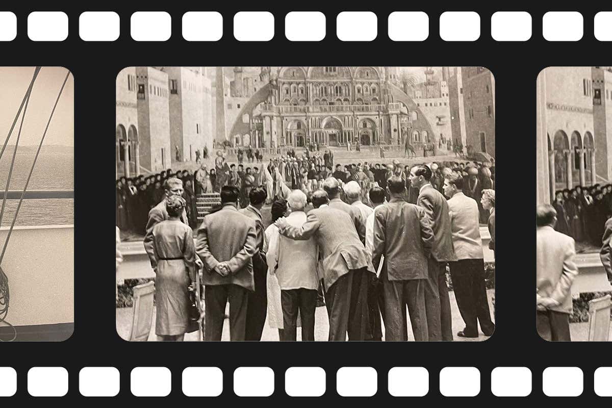 Turisti davanti ad una mostra, Anni ’60 Turisti davanti ad una mostra, Anni ’60 Turisti davanti ad una mostra, Anni ’60 Turisti davanti ad una mostra, Anni ’60