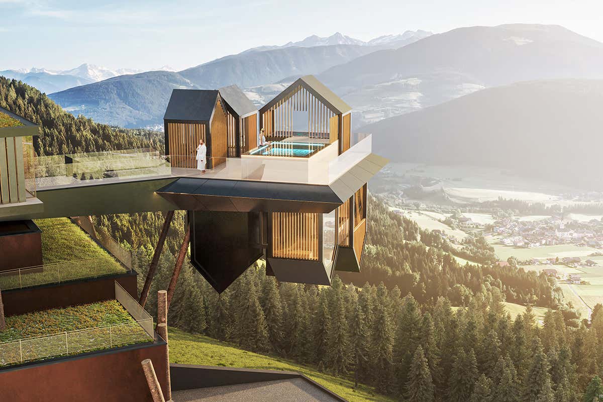 Benessere “sottosopra” nella spa sospesa dell’Hotel Hubertus