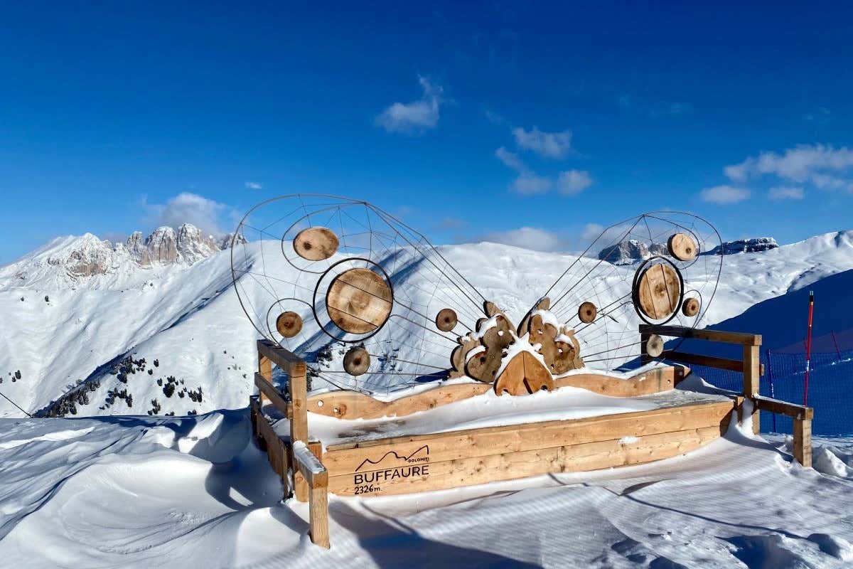Impara l’arte sulla neve: al Buffaure si scia tra opere di landart Impara l’arte sulla neve: al Buffaure si scia tra opere di landart