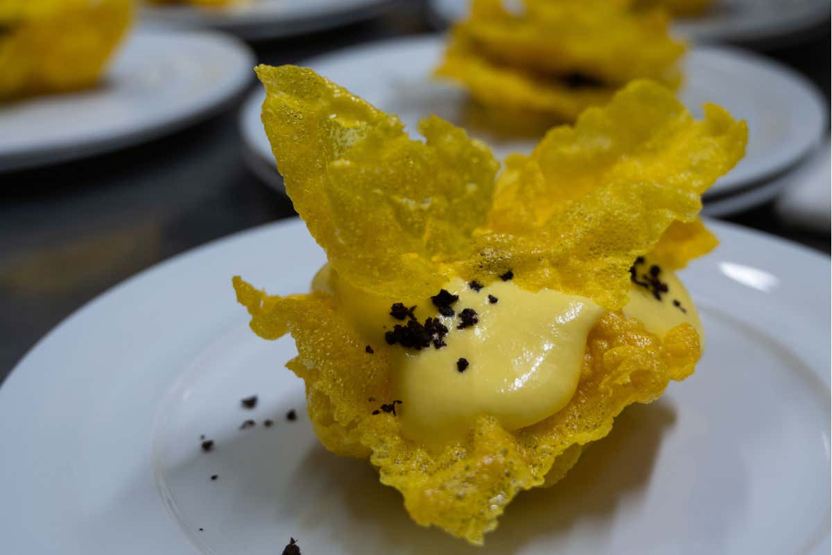 Zafferano del vulcano ed Etna Bianco Doc: abbinamento riuscito al ristorante Km.0
