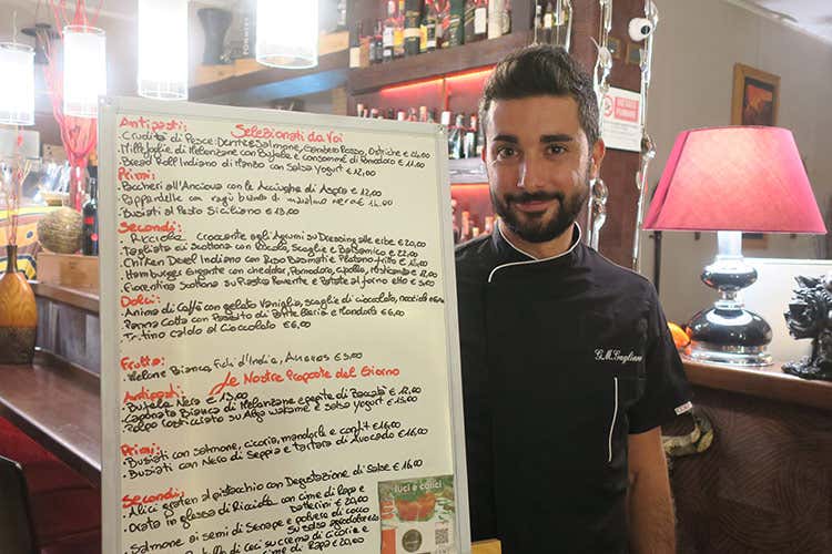 Massimo Gagliano e il menu