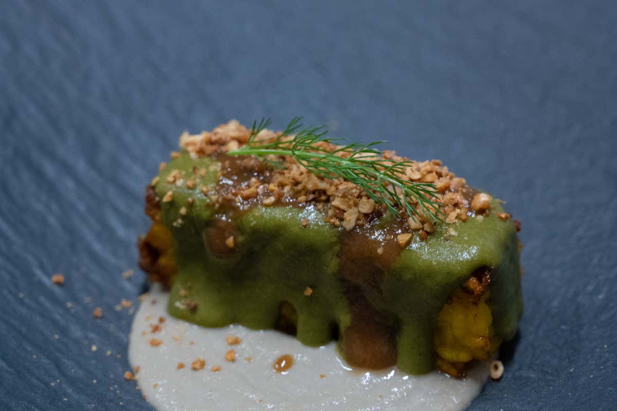 Zafferano del vulcano ed Etna Bianco Doc: abbinamento riuscito al ristorante Km.0