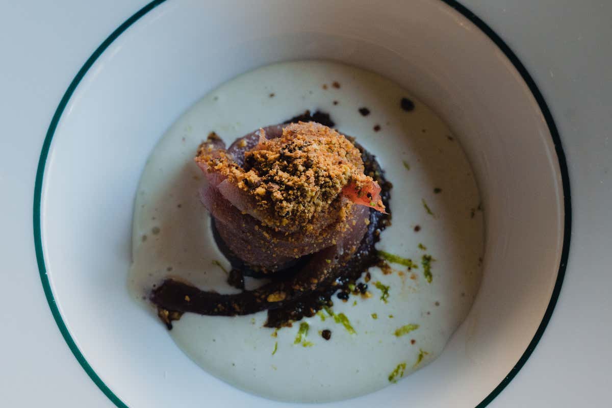 Spaghetto di tonno, da Carosello Portofino La Liguria nel piatto secondo Davide Galbiati nuovo executive chef del DaV Mare