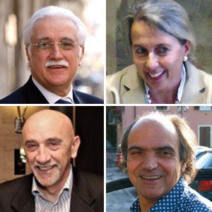 in senso orario: Giorgio Calabrese, Vittoria Brancaccio, Davide Paolini e Fausto Arrighi