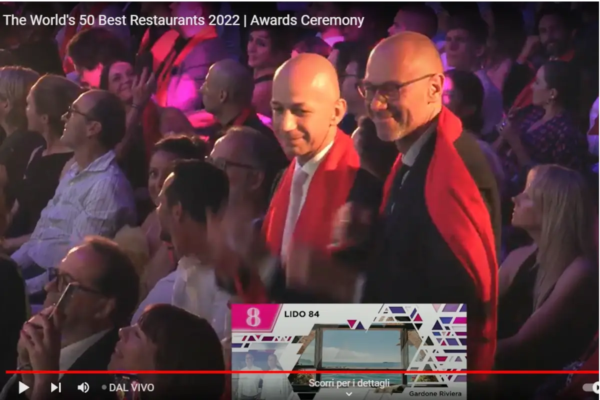 La premiazione di Lido 84 50 World's Best Restaurant: Lido 84 e Le Calandre nella top ten