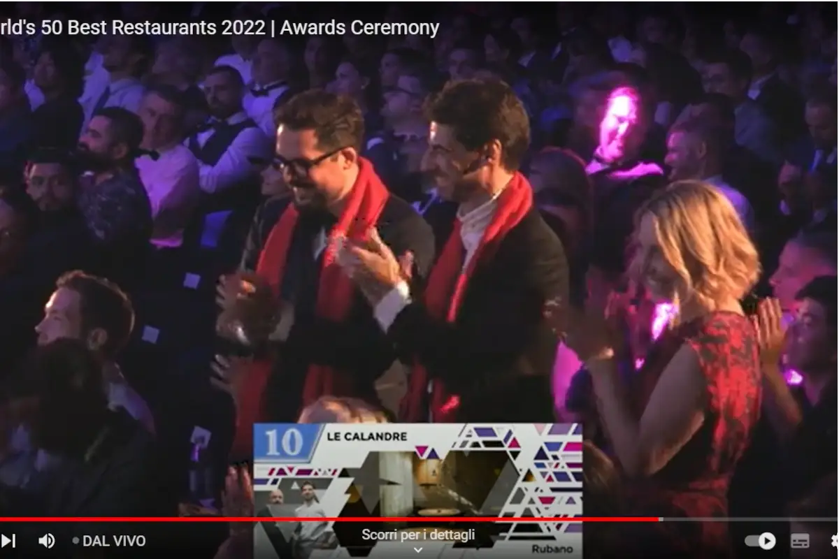 La premiazione di Le Calandre 50 World's Best Restaurant: Lido 84 e Le Calandre nella top ten