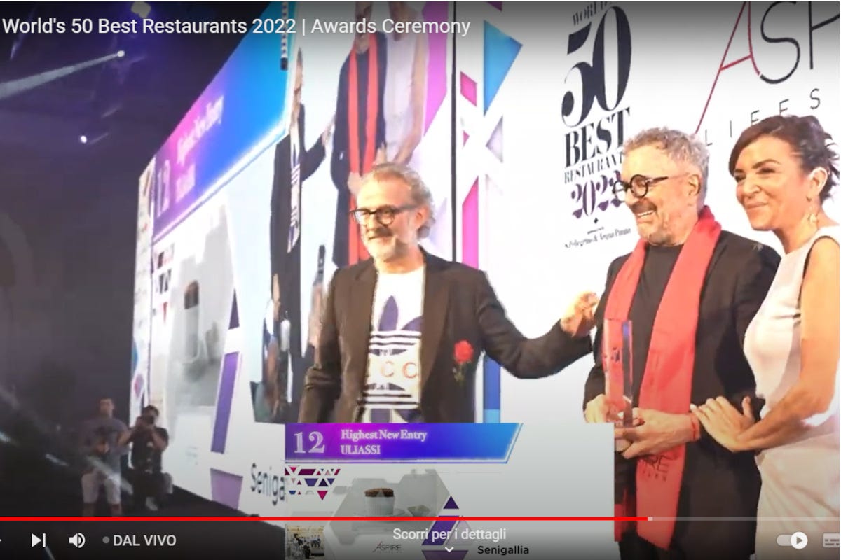 Mauro Uliassi premiato da Massimo Bottura 50 World's Best Restaurant: Lido 84 e Le Calandre nella top ten