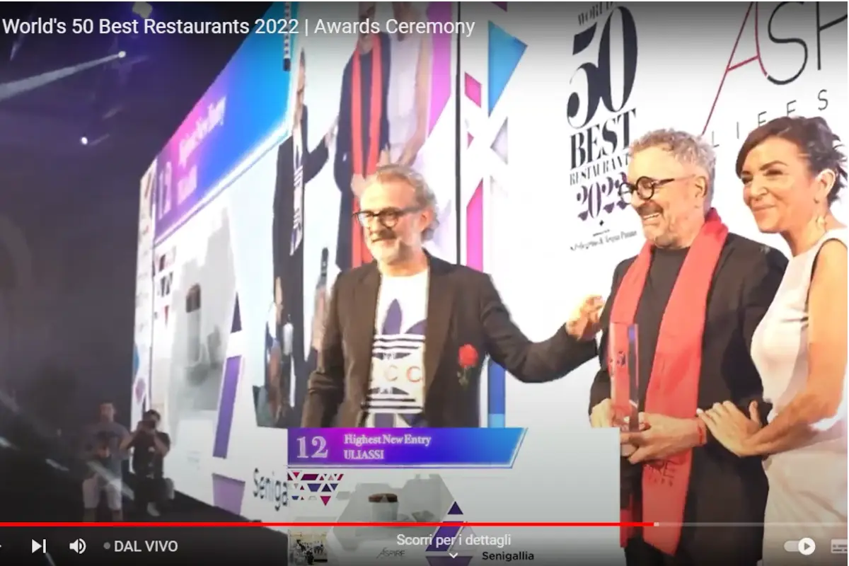Mauro Uliassi premiato da Massimo Bottura 50 World's Best Restaurant: Lido 84 e Le Calandre nella top ten