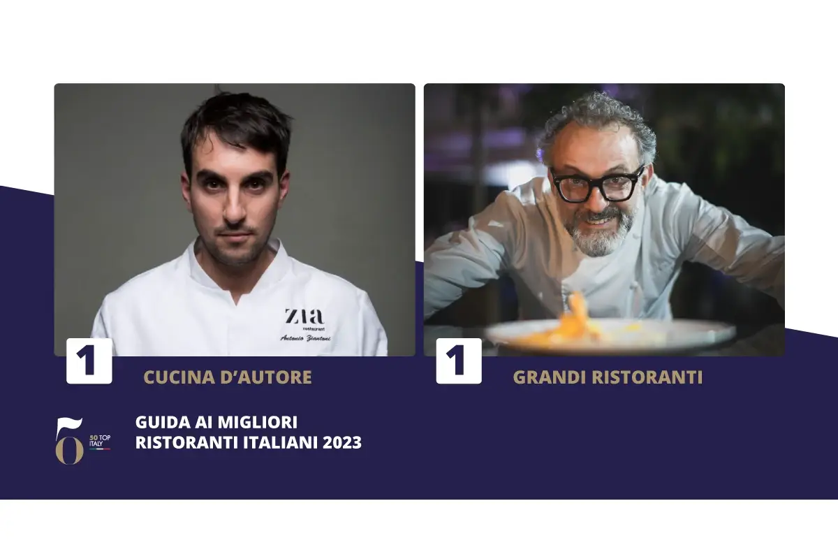 Antonio Ziantoni e Massimo Bottura Per 50 Top Italy, l&rsquo;Osteria Francescana di Bottura resta il miglior ristorante