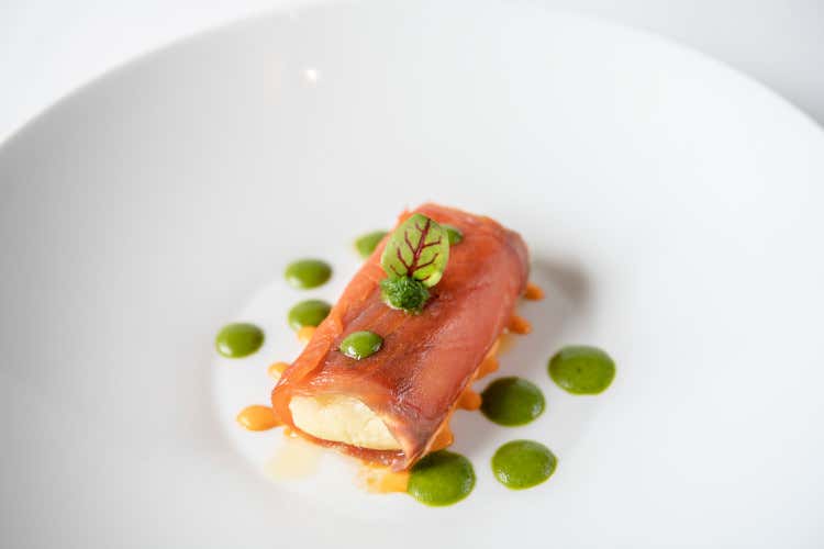 Frico morbido con la Regina di San Daniele Ristorante La Torre, l’alta cucina al Castello di Spilimbergo